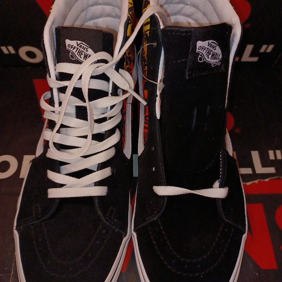 Vans Sk8-Hi Logo Flame Canvas Black  Men\'s 11.5 VN0A5HZZA5P
